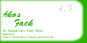 akos fack business card
